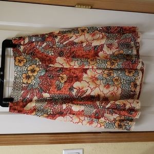 Nancy Bolen Floral Cotton Skirt